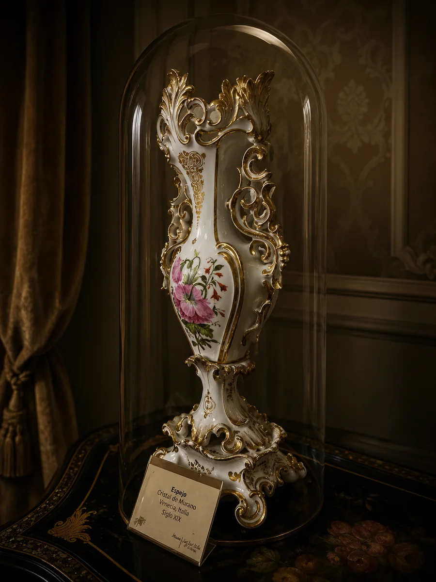 Jarrón francés de porcelana