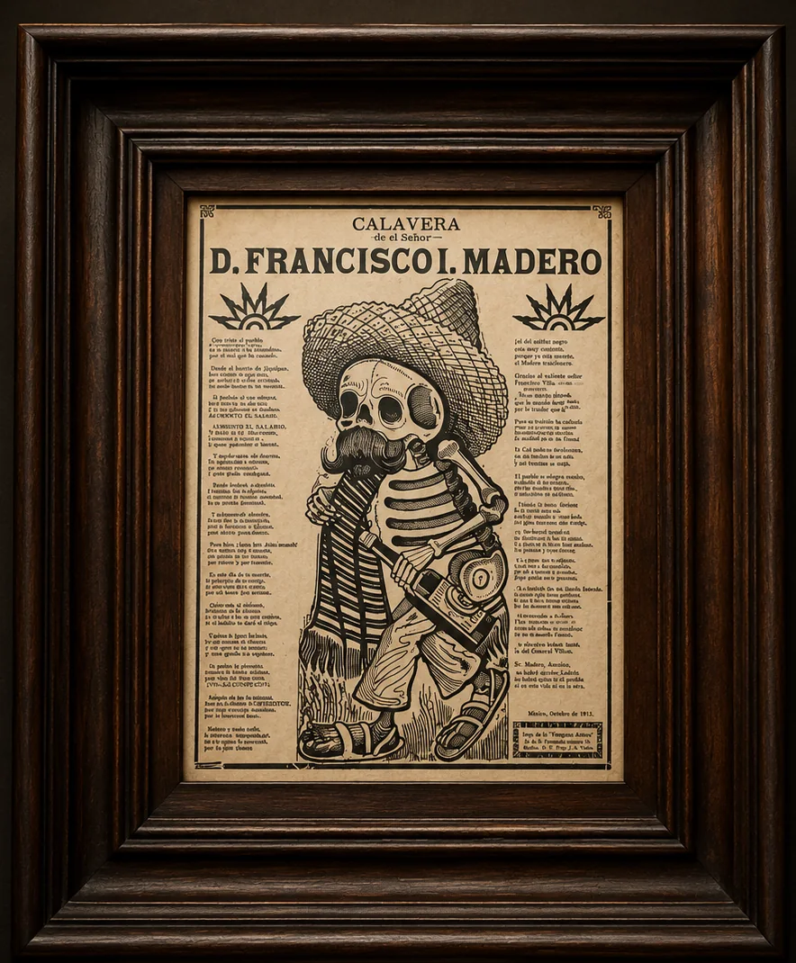 Calavera de Francisco I. Madero, de José Guadalupe Posada