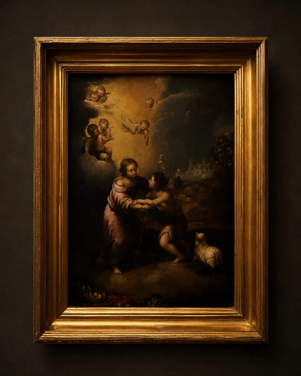 Jesús y San Juan Bautista niños